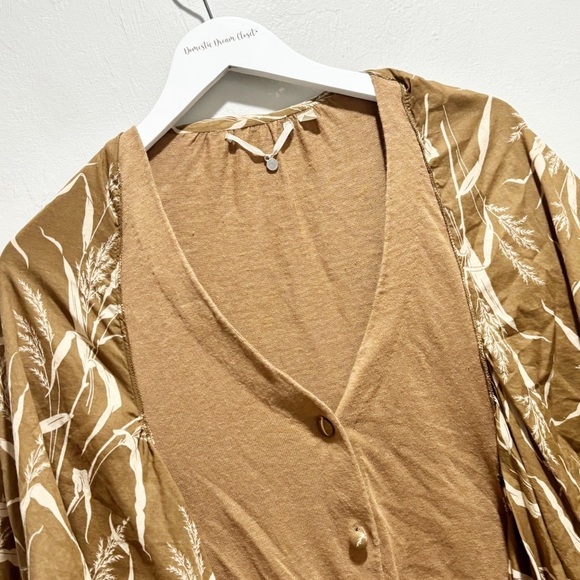 ANTHROPOLOGIE KNITTED & KNOTTED Women’s Brown Recall The Willow Cardigan Size XS - Picture 3 of 13